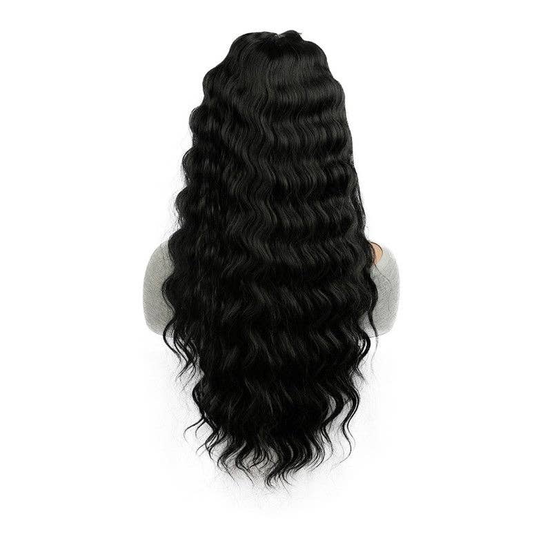 PRETO Extensão de Cabelo Encaracolado com Renda Frontal Longa para venda a revendedores na Faire3