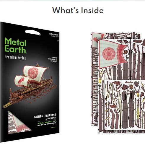 Greek Trireme - Premium Series Metal Earth for wholesale by Metal Earth