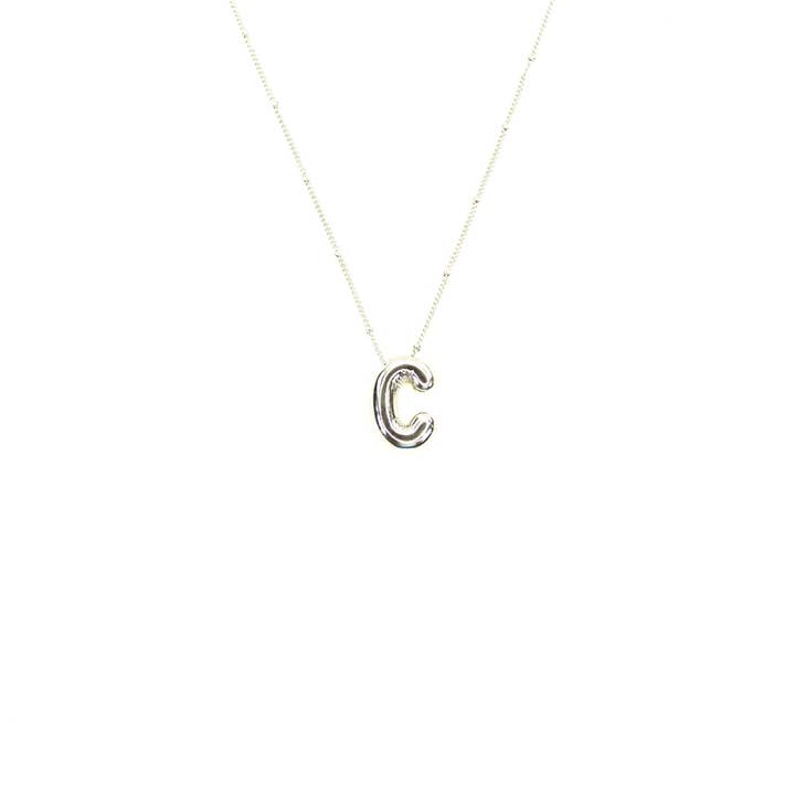 Savvy Bling - Wholesale Pendant/charm necklace - Initial Balloon Bubble Gold Necklace148