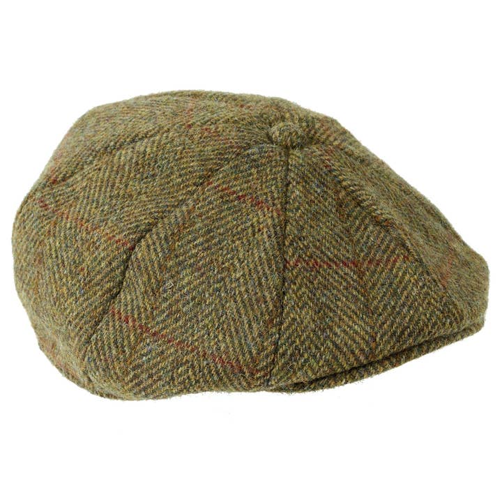 Heather Hats & Accessories - Wholesale Newsboy/Schoolboy Hat - Unisex - ZH015 Arran Harris Tweed 8 Piece Cap