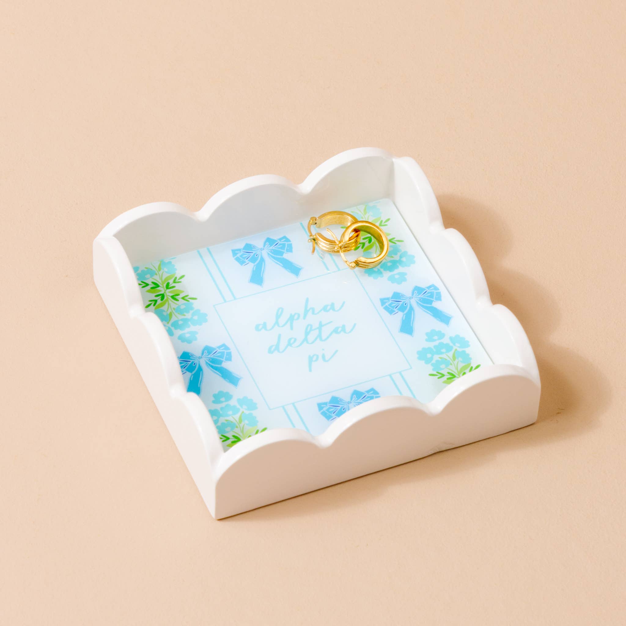 The Darling Effect - Wholesale Keychain - Women's - Sorority Scallop Trinket Tray - 19 Chapters Available6