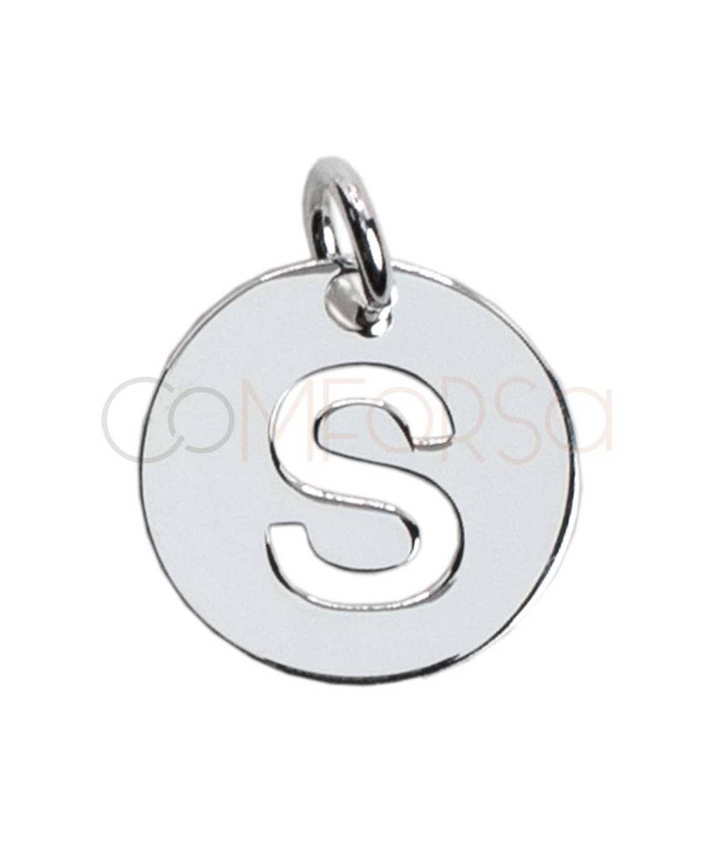 COM FORSA SL - Wholesale Individual Charm/Pendant - Gold-Plated Sterling Silver 925 Cut-Out Letter S Pendant 12M0