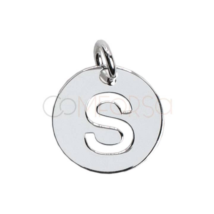 COM FORSA SL - Wholesale Individual Charm/Pendant - Gold-Plated Sterling Silver 925 Cut-Out Letter S Pendant 12M