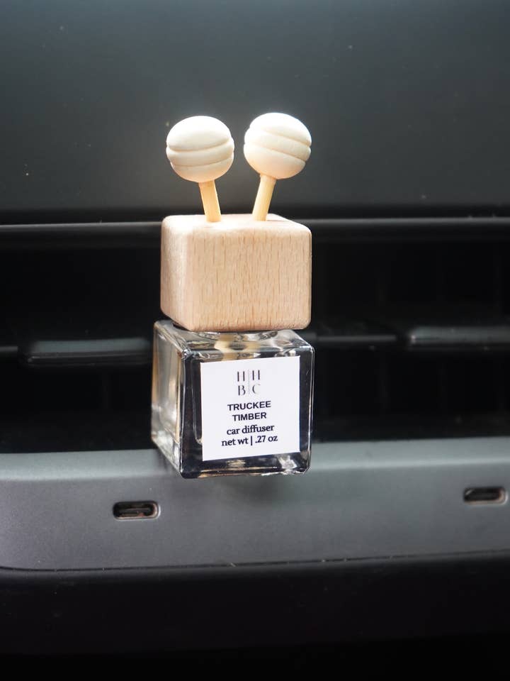 Truckee Timber Car Diffuser, Vent Adjustable, Non-Toxic for wholesale by Hickory Hill Bath Company