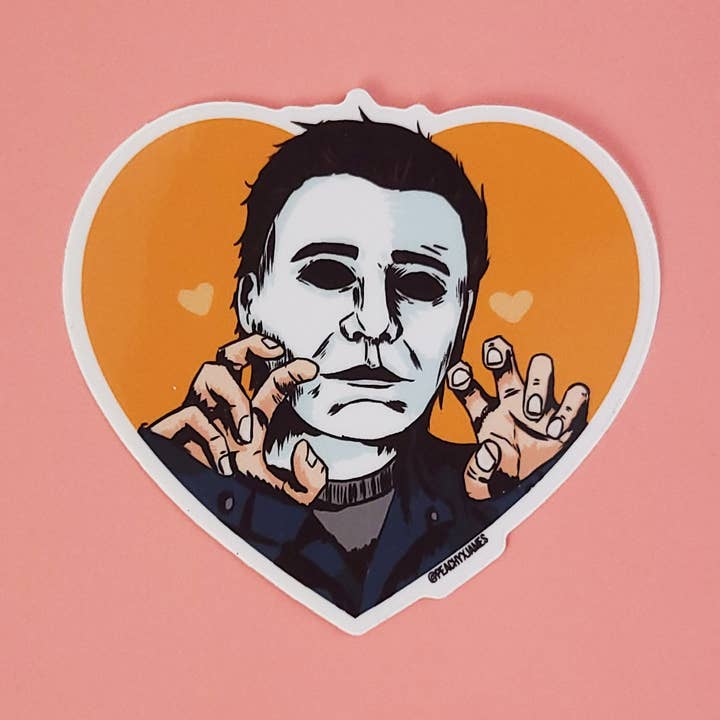 Autocollant en vinyle Michael Myers - Horror Icone Fan Art Heart pour la vente par PeachyxJames