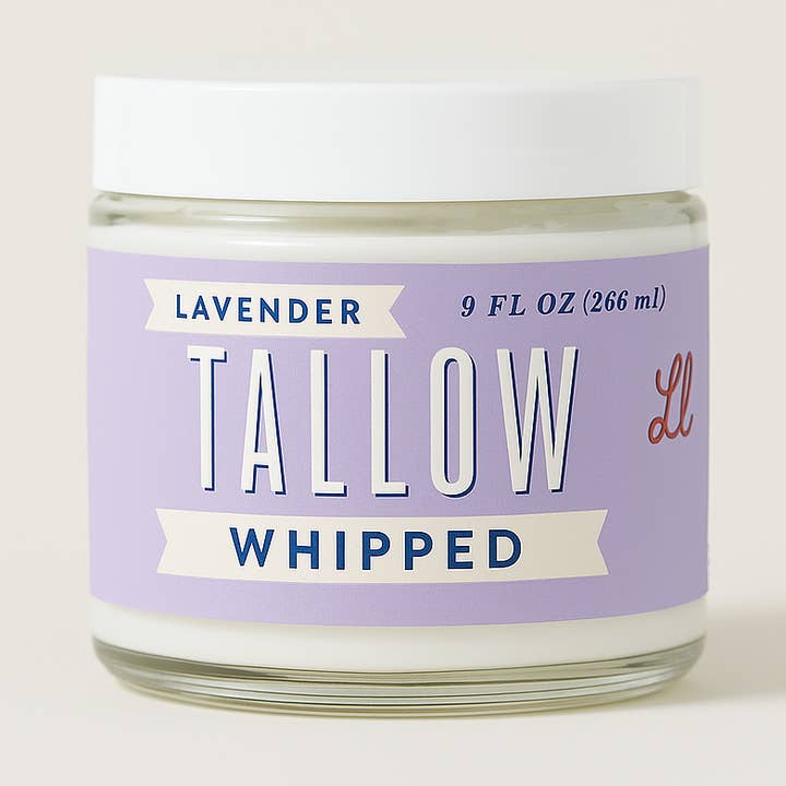 Hidratante de Sebo Batido de Lavanda | Loção Natural de Sebo Bovino | Cuidados com a Pele Calmantes e Sem Conservantes por Lady May Tallow por atacado de Lady May Tallow