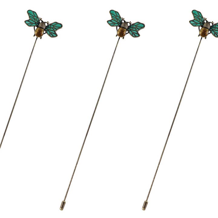 Flower Crystal Rhinestone Hat Pin Halloween Jewelry Set for wholesale by AK Brand