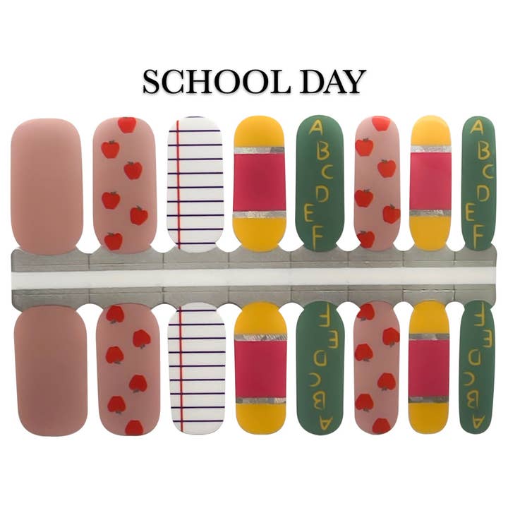Nail Wrap - School Day for wholesale by Salted Avenue