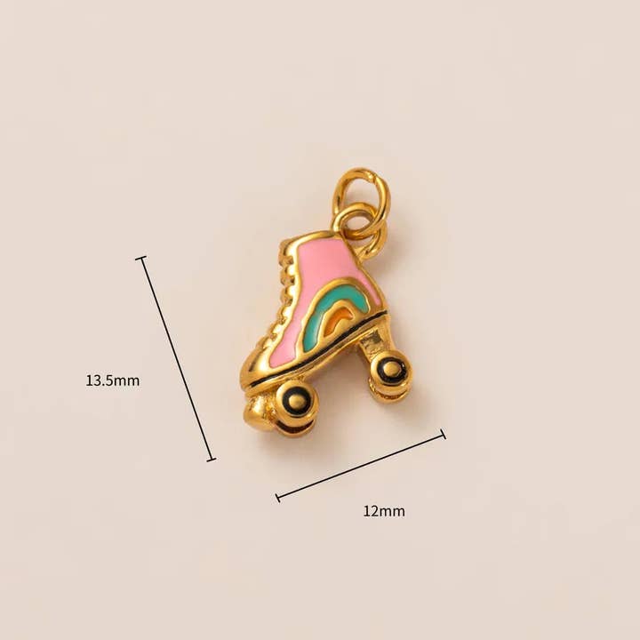 Sweet Cherry Sky - Wholesale Individual charm/pendant - Rollerskate Charm for Charm Bar Charm Necklace Roller Skate1