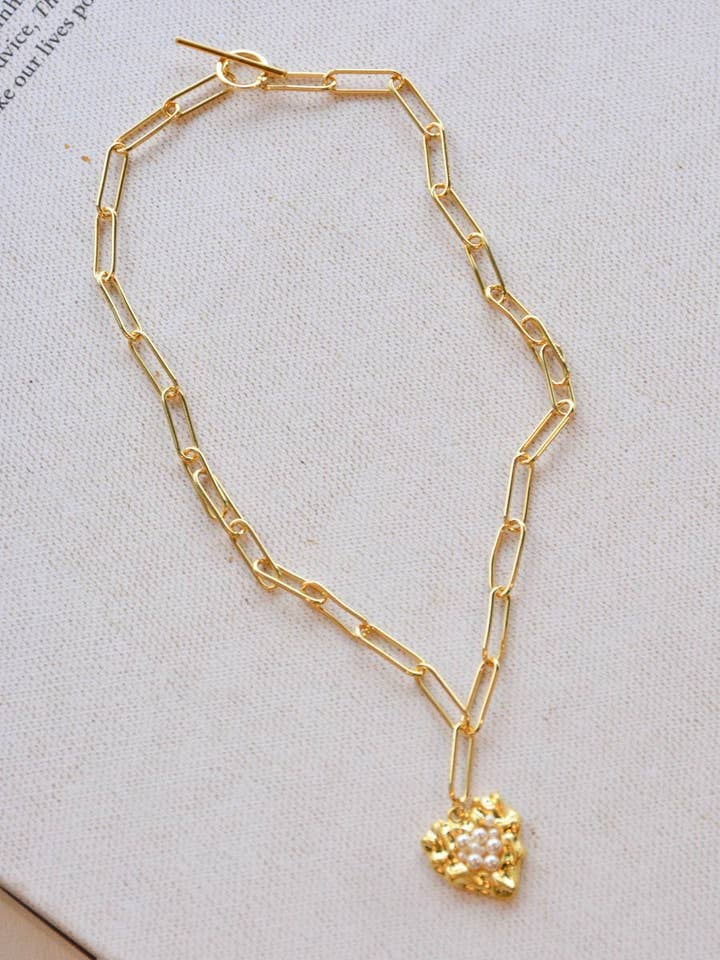 Collar Melt Perla Sobre Oro para venta al por mayor de Marco Visconti