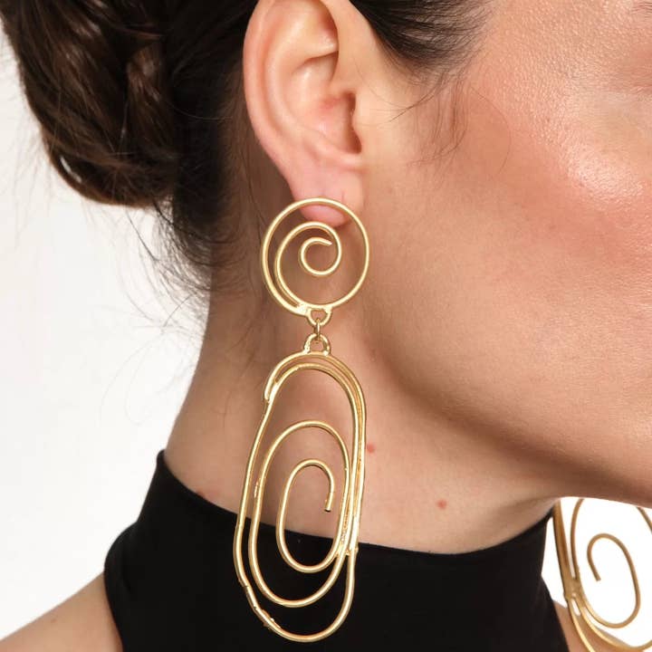 Zeydor Accessories - Wholesale Dangle Earrings - ZeyDor Gold Modern Earrings 2054