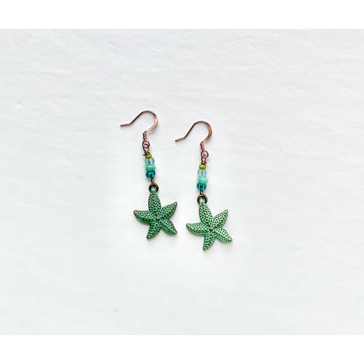 Starfish Earring: glass for wholesale by Spirit Shack