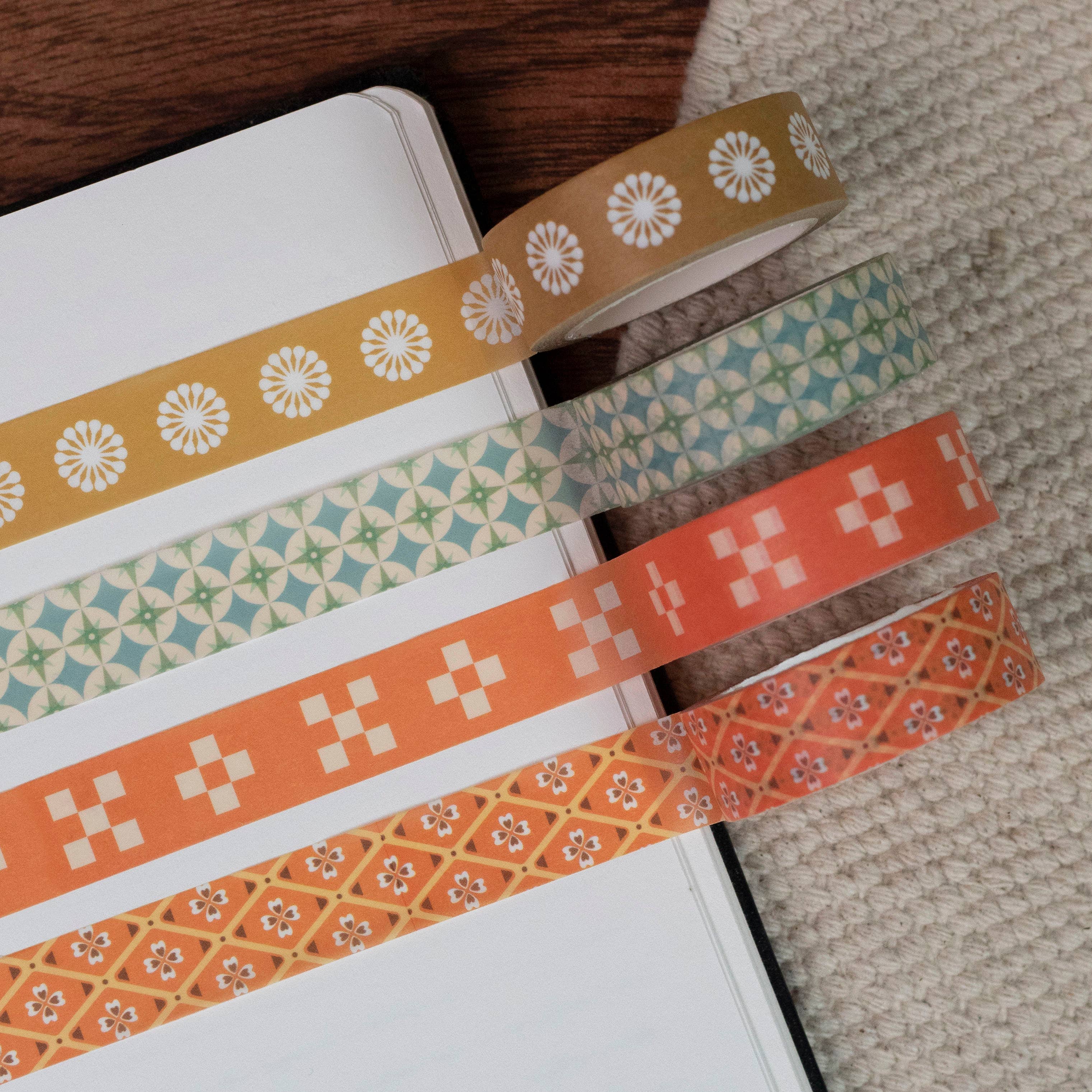 Lately Studio - Wholesale Washi Tape - Checker Tile Washi Tape | Red & White Paper Masking Tape3