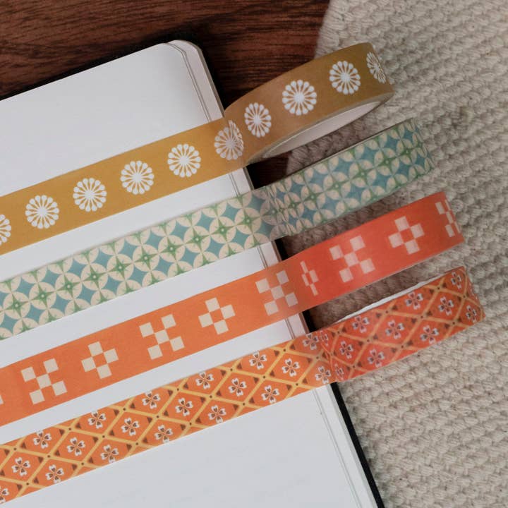 Lately Studio - Wholesale Washi Tape - Checker Tile Washi Tape | Red & White Paper Masking Tape3