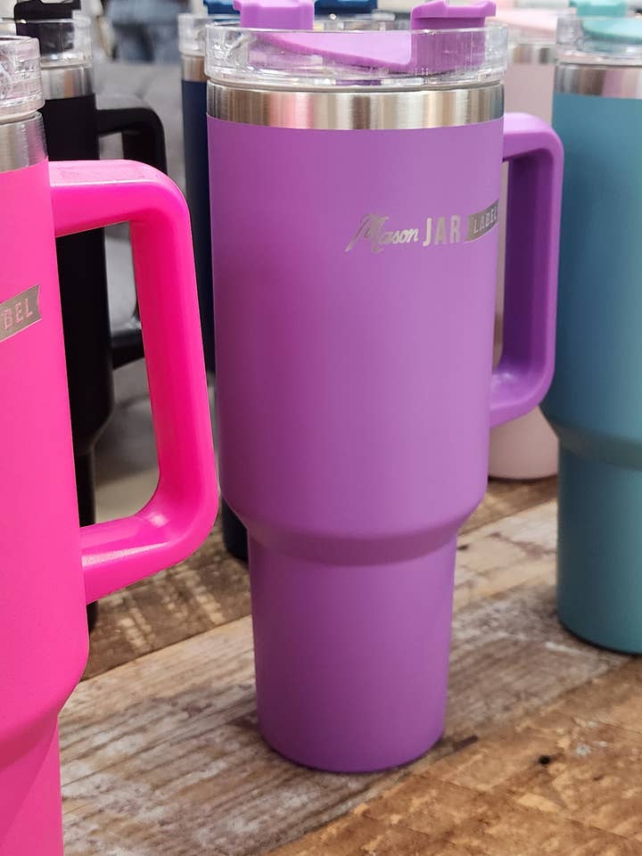 !Tumbler 40 oz (different color options available) for wholesale by Mason Jar Label