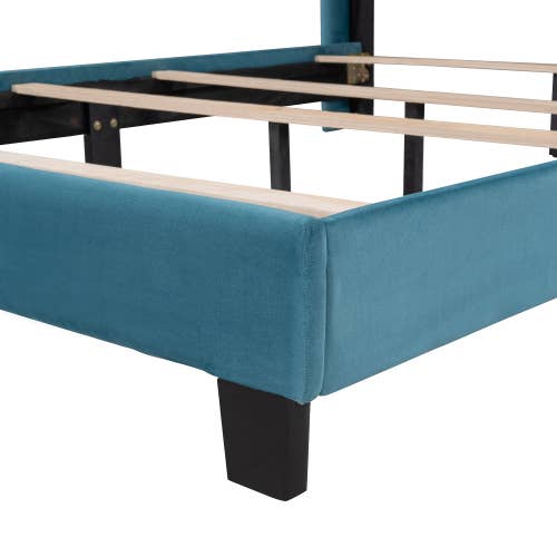 VTNG50 - Wholesale Bed - Queen Size Velvet Upholstered Platform Bed,Box Spring Needed25