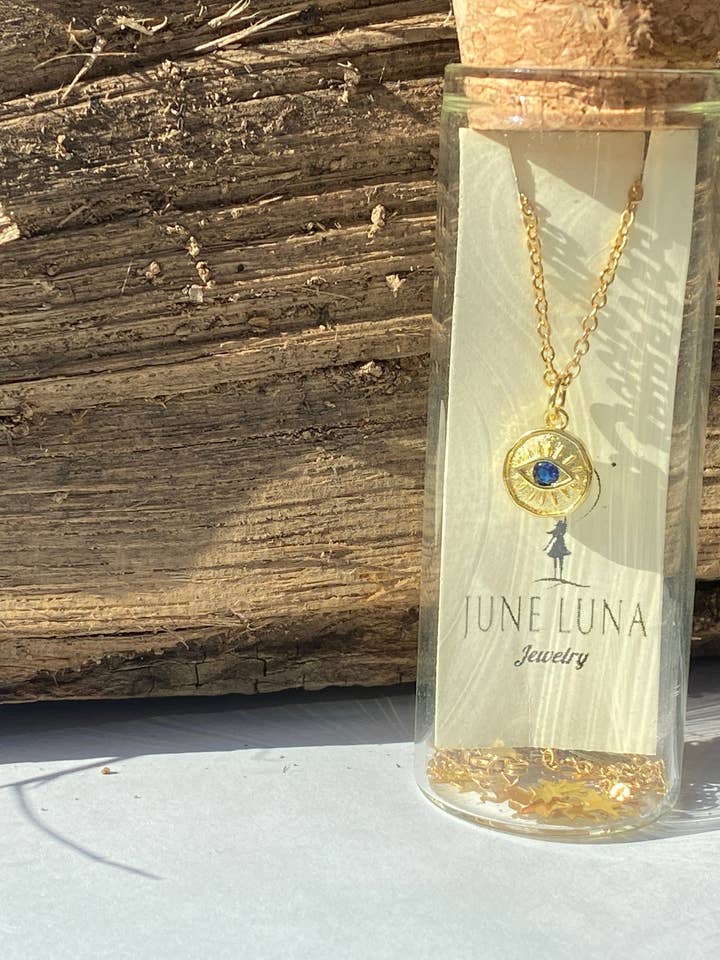 Little Golden Eye for wholesale by June Luna Jewelry