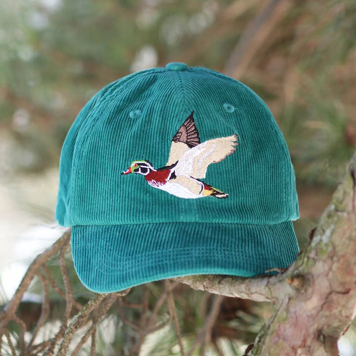 Teal Wood Duck Corduroy Hat for wholesale on Faire5