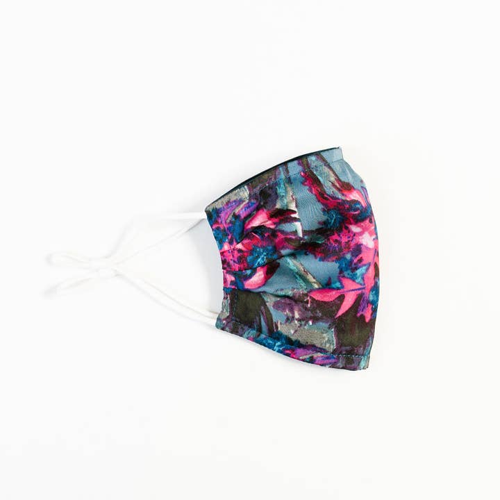 Soul Perch – wholesale Icke-medicinsk engångsmask – Blommig Satin ansiktsmask5