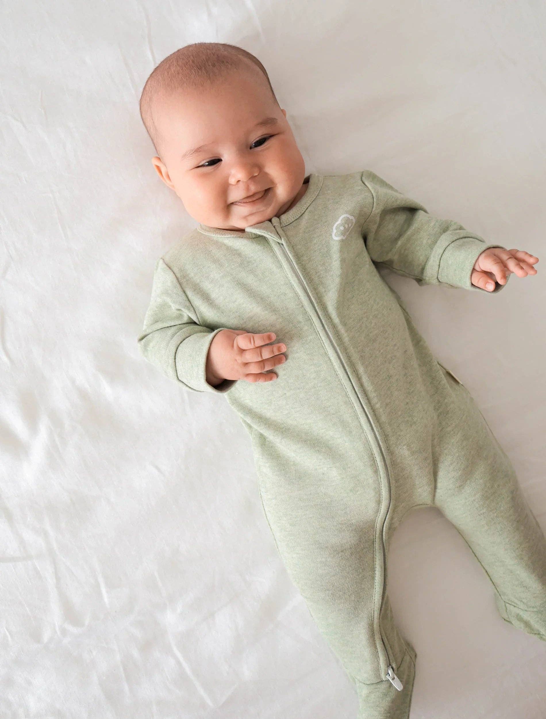 Lūmmi in Colour Babywear – wholesale Clothing set – Baby – Organic Cotton 6PC Essentials Set - Heather Sage Green2