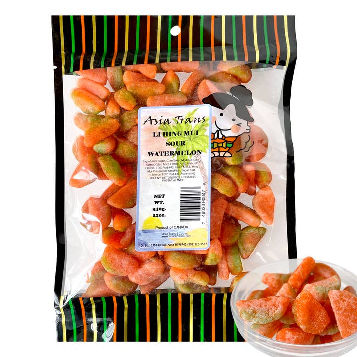 Li Hing Mui Sour Watermelon for wholesale by Snack Hawaii