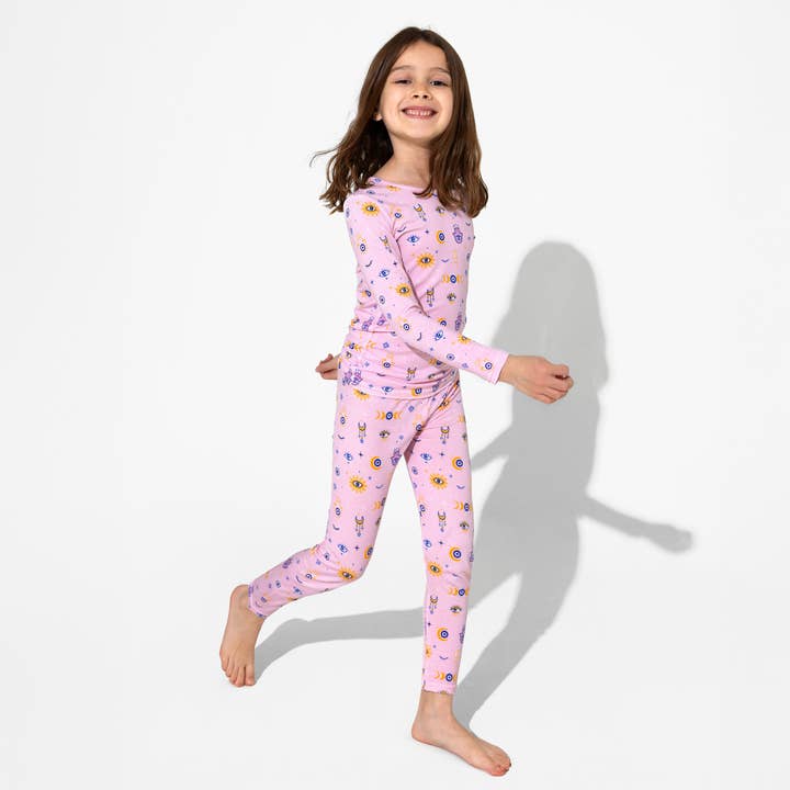 Øjet Pink Bamboo Børnepyjamas for engroshandel hos Bellabu Bear