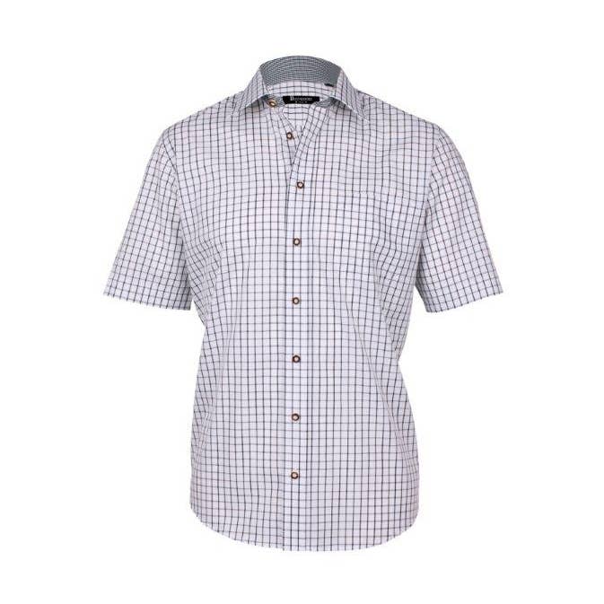 Chemise traditionnelle, manches courtes, coupe confortable pour la vente par Arido