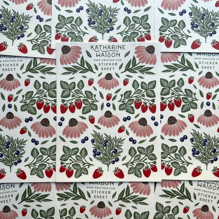 Katharine Watson – wholesale Sticker – Floral Sticker Sheet4
