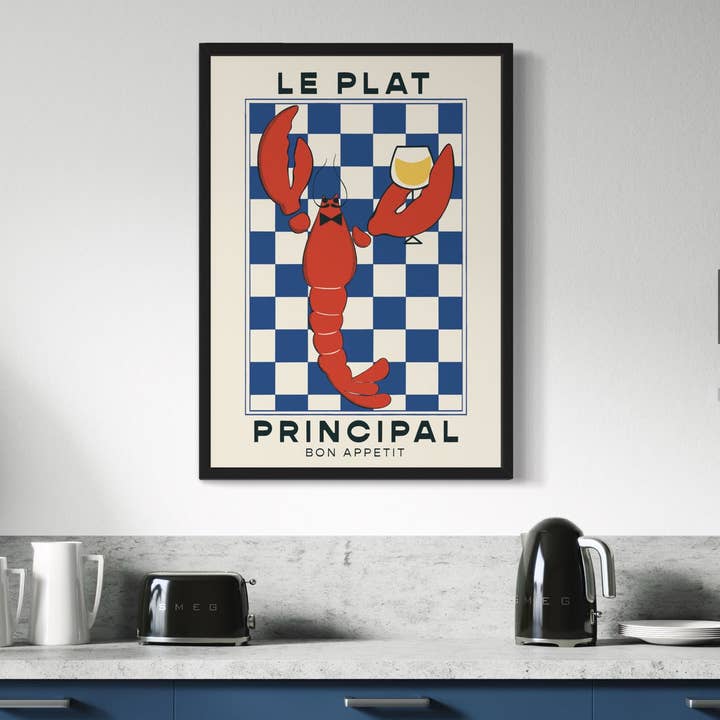 Lobster Kitchen Wall Art for wholesale by Little Egret Design