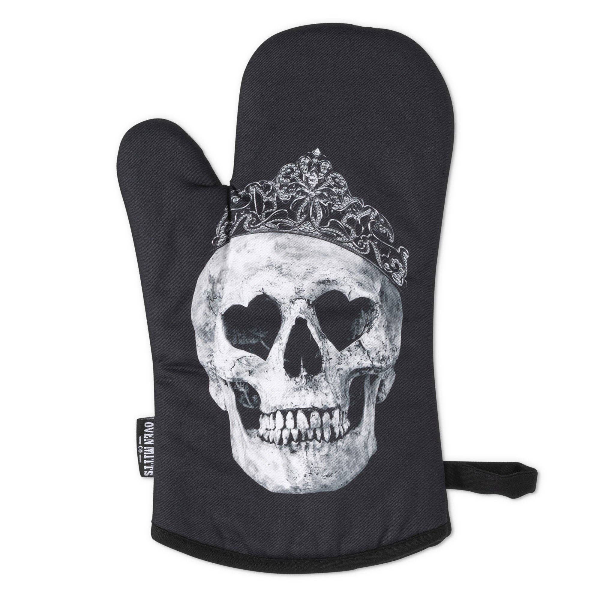 Zapps Clothing - Wholesale Oven Mitt/Pot Holder - King & Queen Black Skull Oven Mitts And Potholder Set2