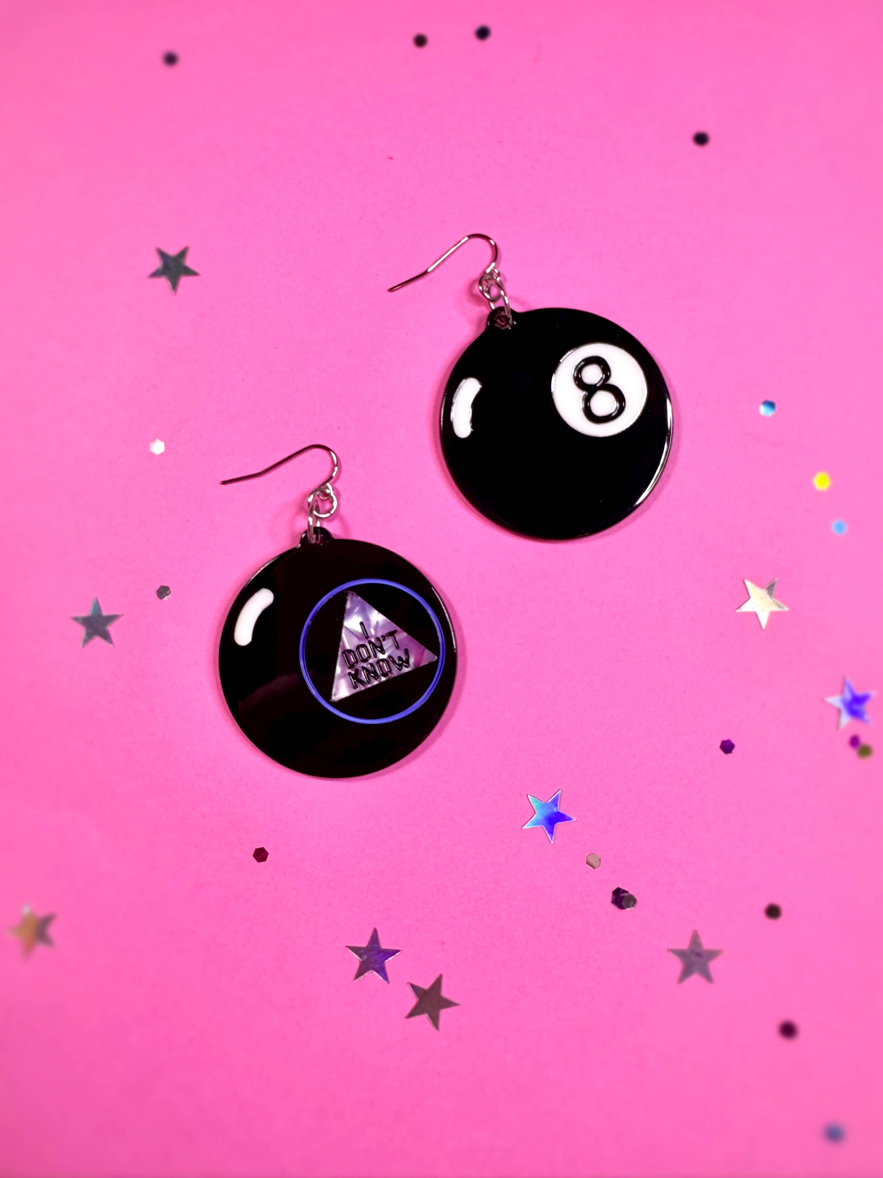 Peach Beast - Wholesale Dangle Earrings - Magic 8 Ball Earrings