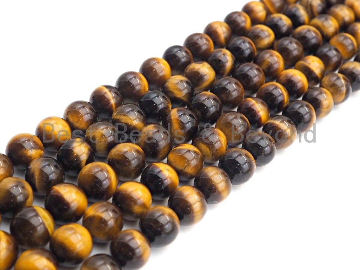 BestBeads&Beyond – Engroshandel Perler – AA høj kvalitet naturlige gule Tiger Eye perler, 6mm/8mm/10mm3