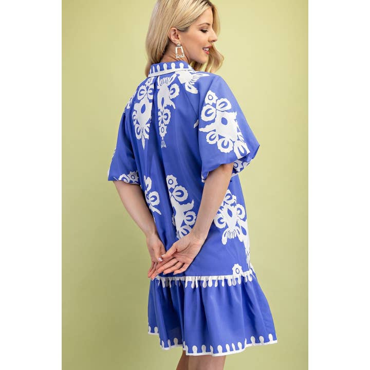 STYLE USA - Wholesale Dress - Women's - Print Shirt Mini Dress