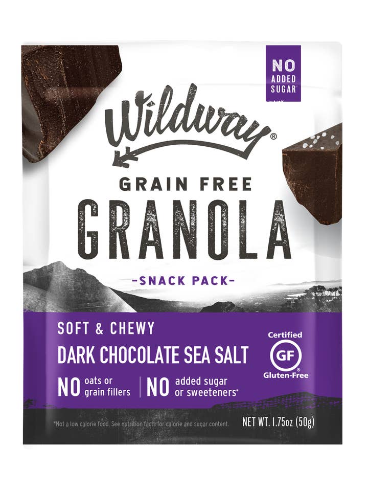Grain Free Granola Snack Pack- Dark Chocolate Sea Salt for wholesale by Wildway