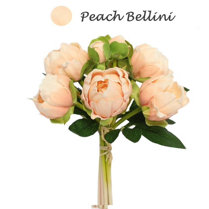 Angel Isabella - Wholesale Artificial Flowers - Case Packed Value-10 Bundles Real Touch Faux Peony bundle7