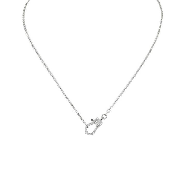 Love, Lisa - Venta al por mayor Collares con colgantes/abalorios - Collar Rachael con cierre mini pavé