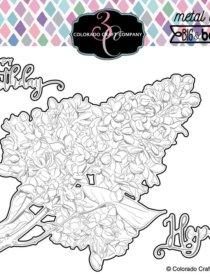 BB423-D~Just Because Lilacs Dies for wholesale by Colorado Craft Company