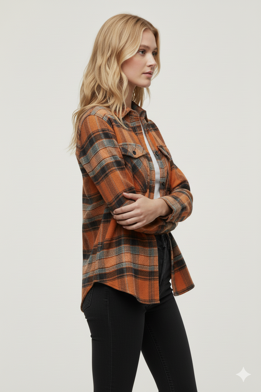 Flannel Long Sleeve Buffalo Plaid Shirt  for wholesale on Faire3