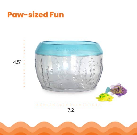 Pet Palette Distribution - Wholesale Pet Toy - Cat - Catstages Meow-Smerizing Fish Bowl Cat Toy Blue2