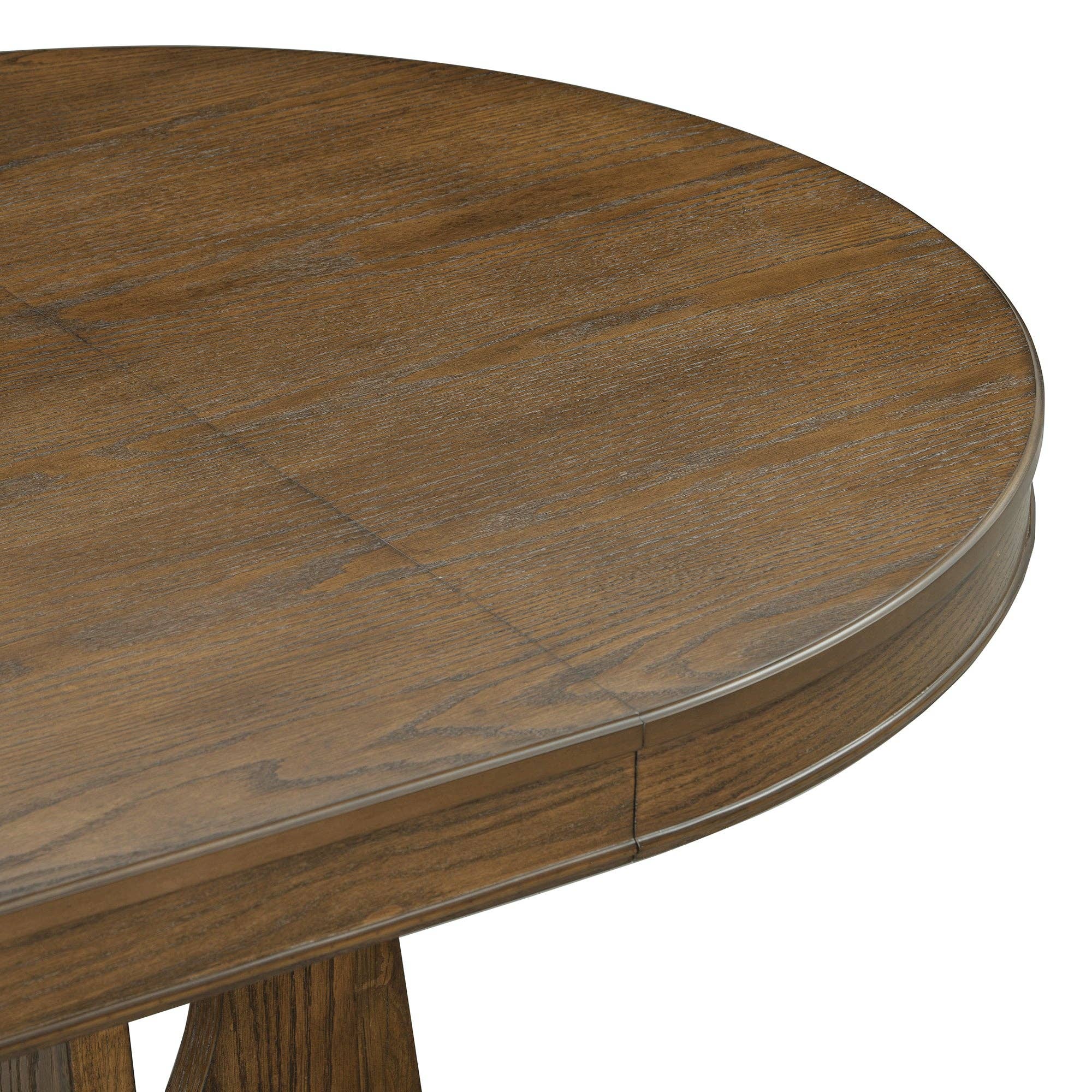 39F Inc. - Vente Salon de terrasse - Ensemble de salle à manger extensible rond en noyer de 5 pièces pour 4 personnes17