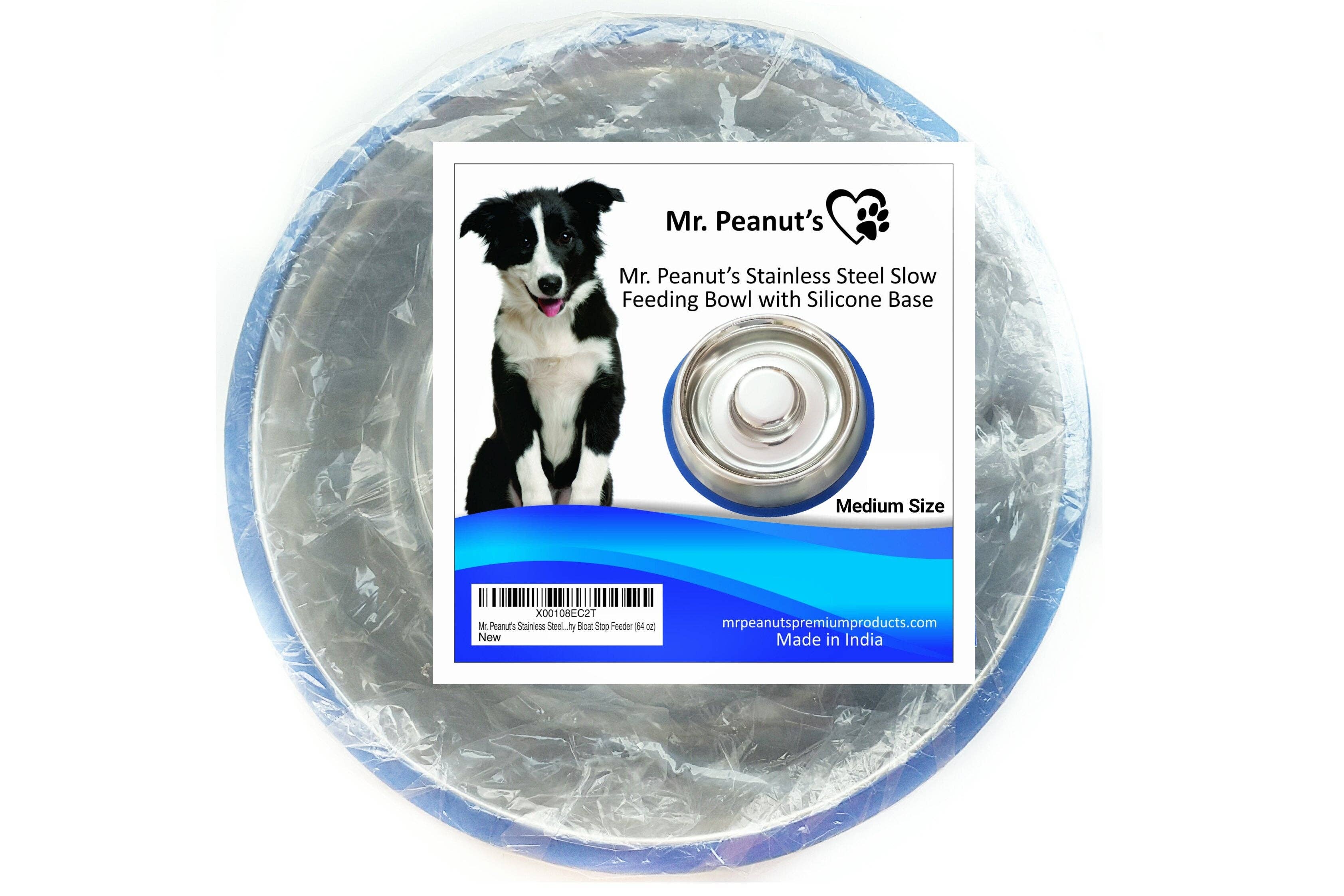 Mr. Peanut's - Wholesale Drinkbak - Kat/Hond - Mr. Peanut's Slow Feed Anti Bloat hondenbak met gebonden siliconen basis9