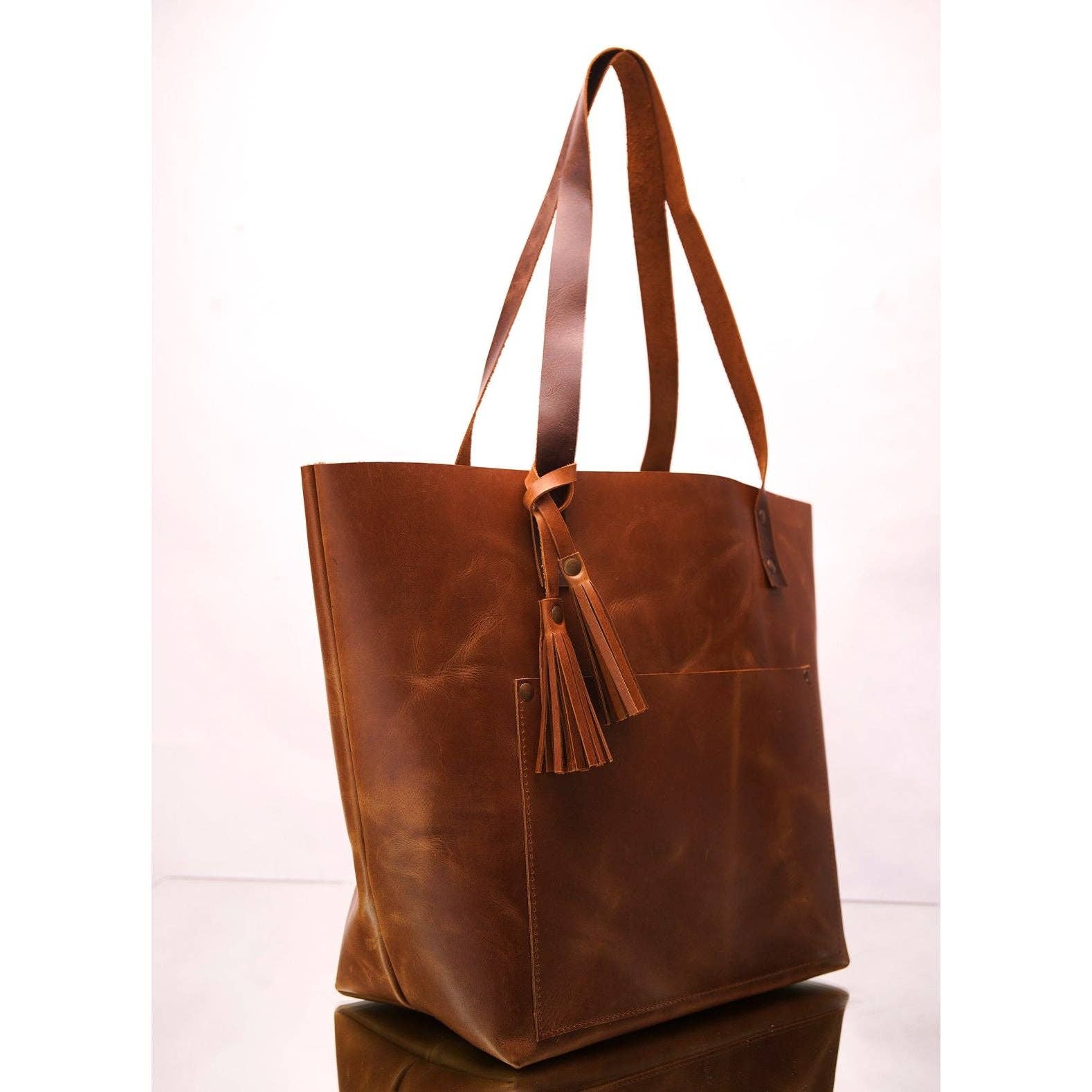 MLC - Vente Tote bag – femme - Sac fourre-tout en cuir rustique sophistiqué1