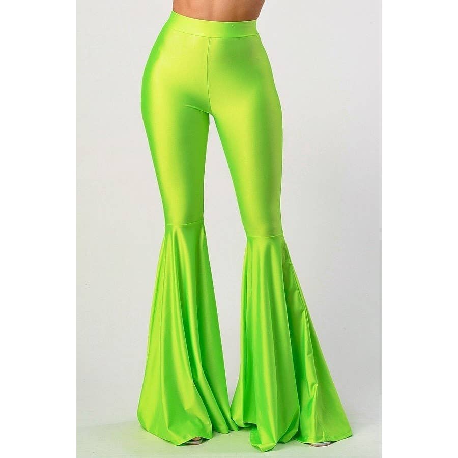Lime All the Time - Wholesale Pants - Women's - Solid Bell Bottom Flare Pants2