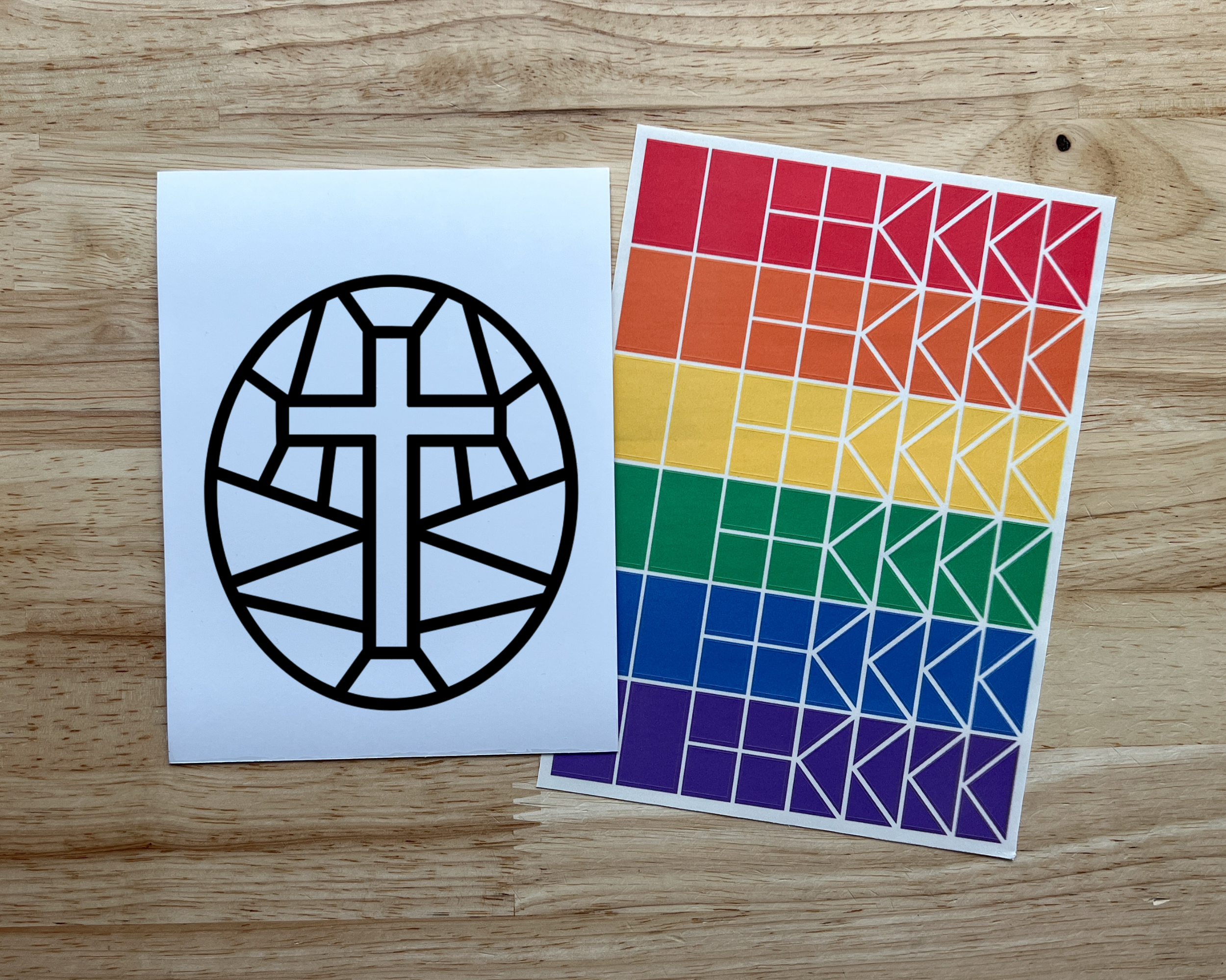 Calenlou Crafts - Wholesale DIY Craft Kit - Kids - Cross Suncatcher Sticker Craft Kit for Kids3