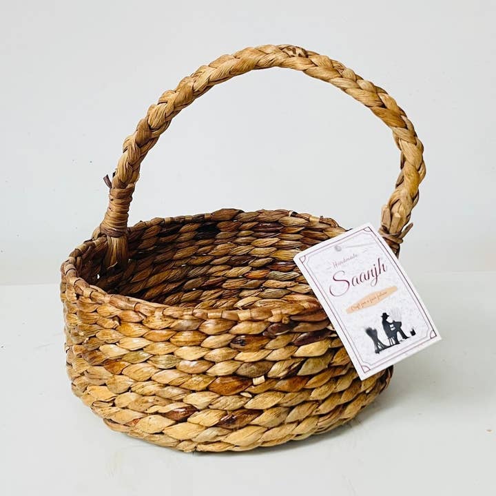 Saanjh Shaded Straw Essential Basket for wholesale by Saanjh