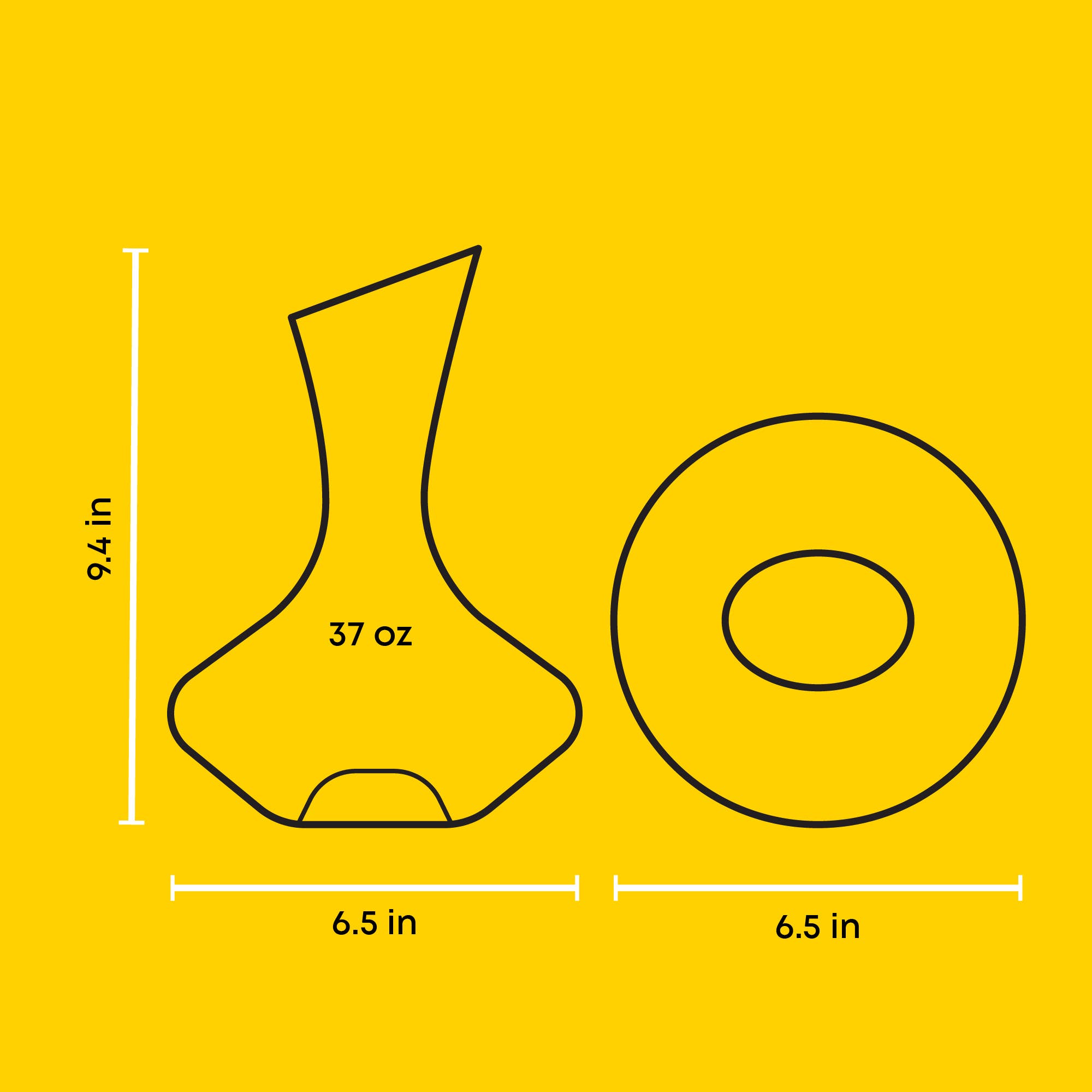 JoyJolt - Wholesale Decanter - Lancia Crystal Wine Decanter, 40 Oz6