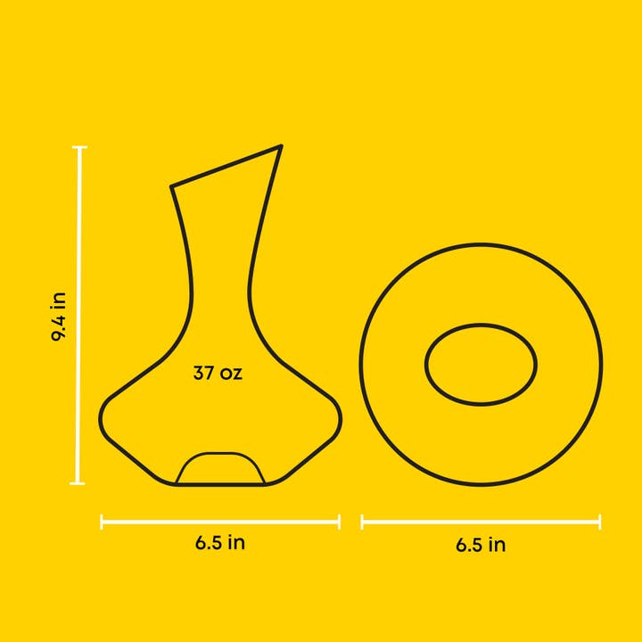 JoyJolt - Wholesale Decanter - Lancia Crystal Wine Decanter, 40 Oz6