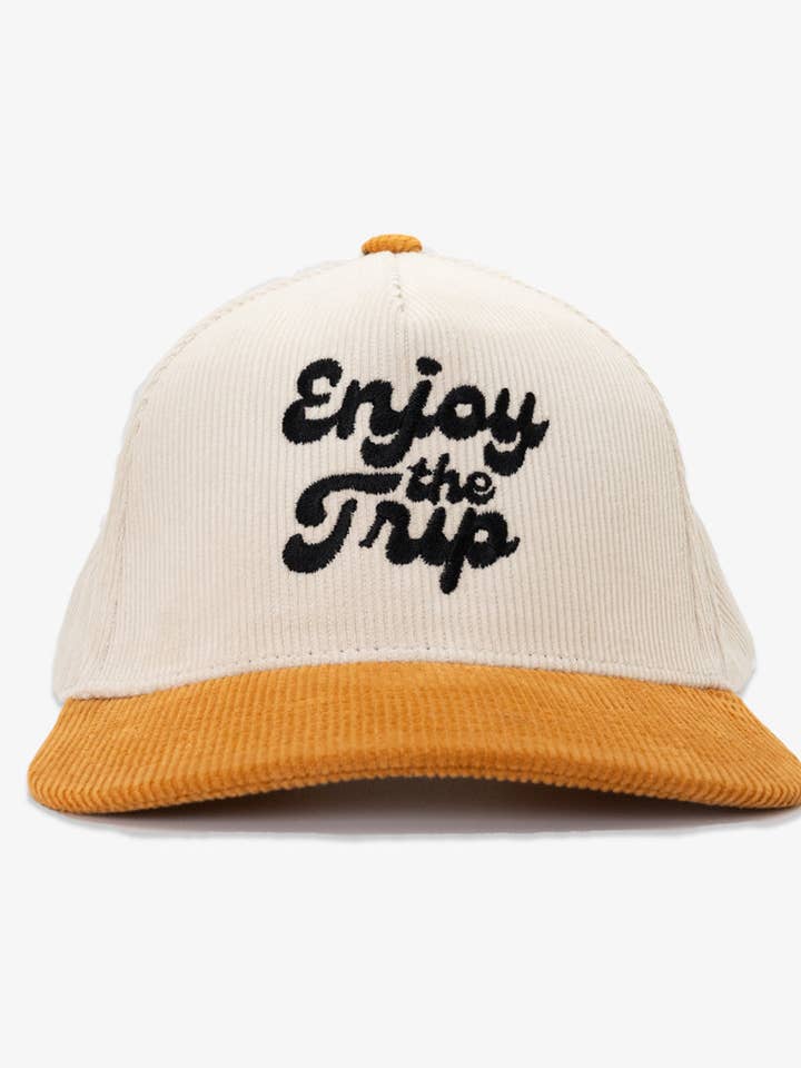 Enjoy the Trip 2 Tone Cord Snapback - Gold/Stone for wholesale by Dipped®