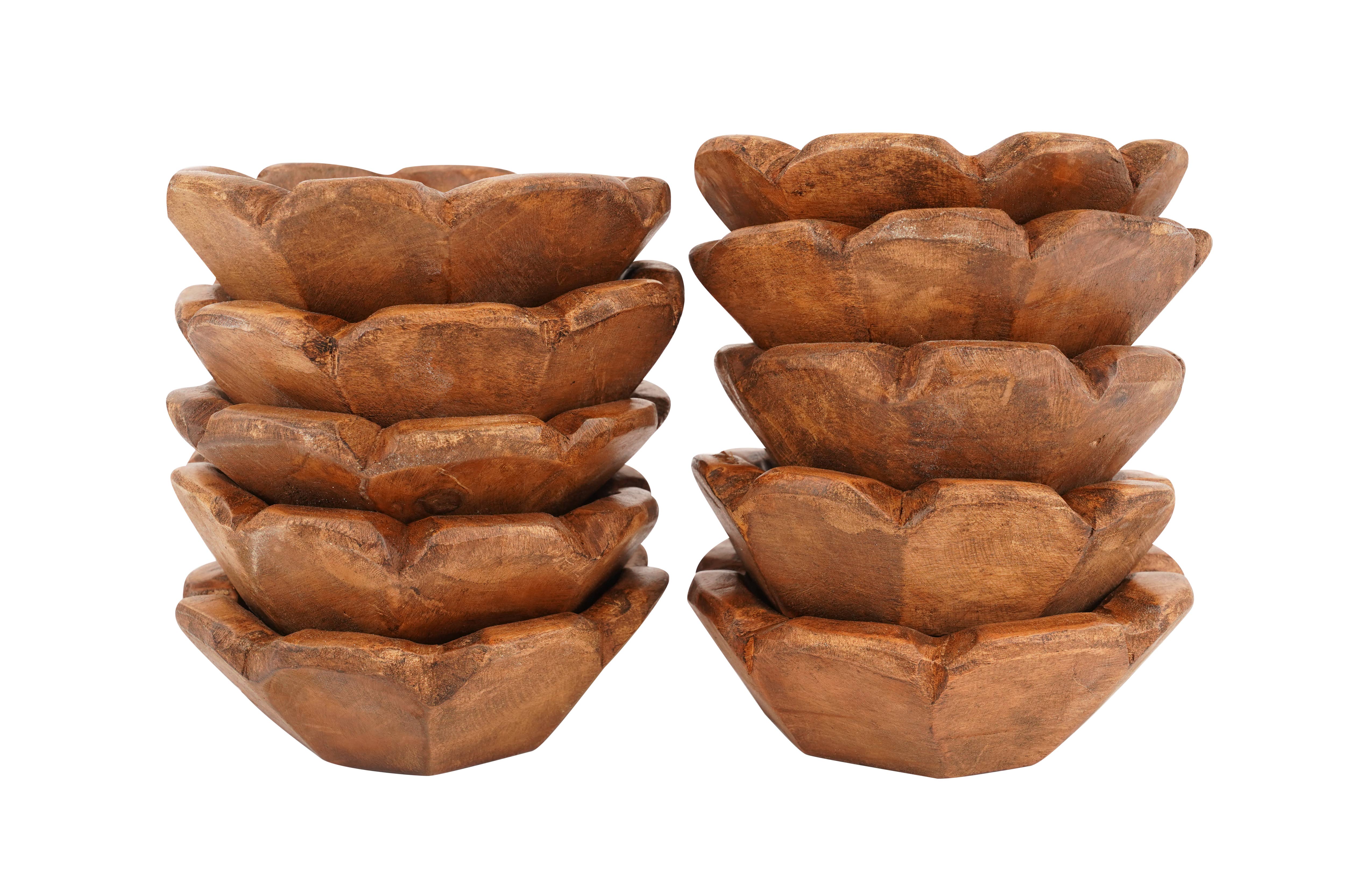 My Amigos Imports - Wholesale Candle holder - Stubby™ Mini Flower Dough Bowl-Candle Ready-6 inches11