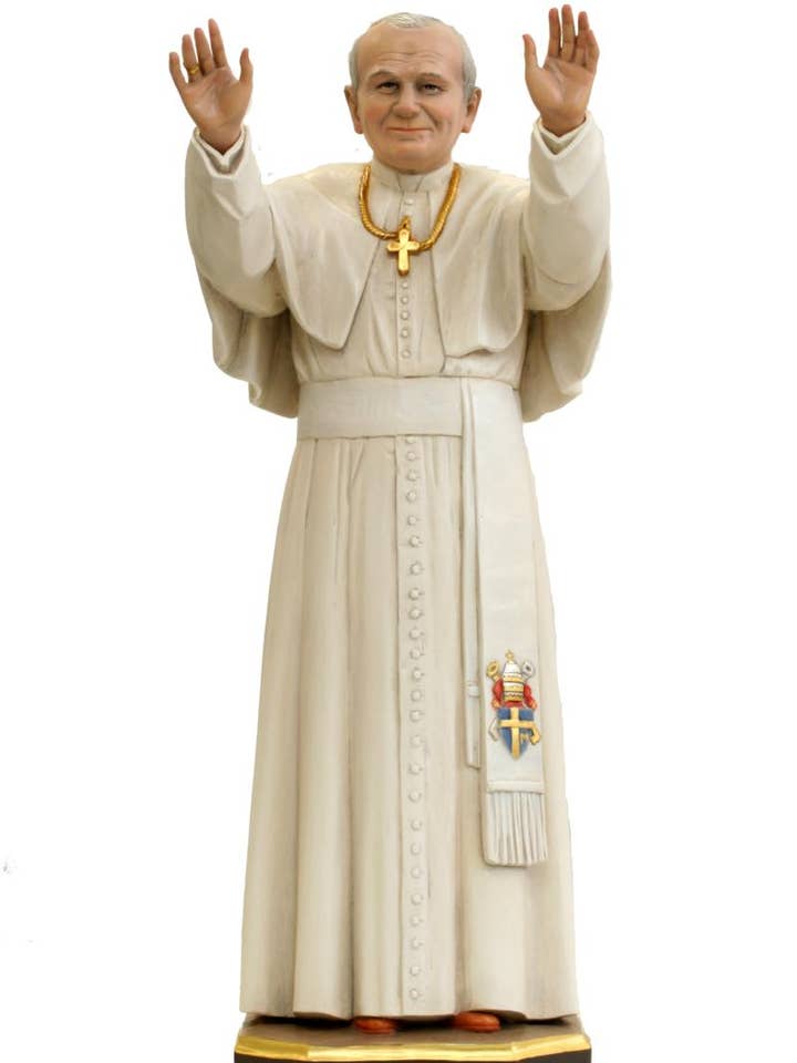Paus Johannes Paulus II van hout 11450 voor wholesale door Dolfi